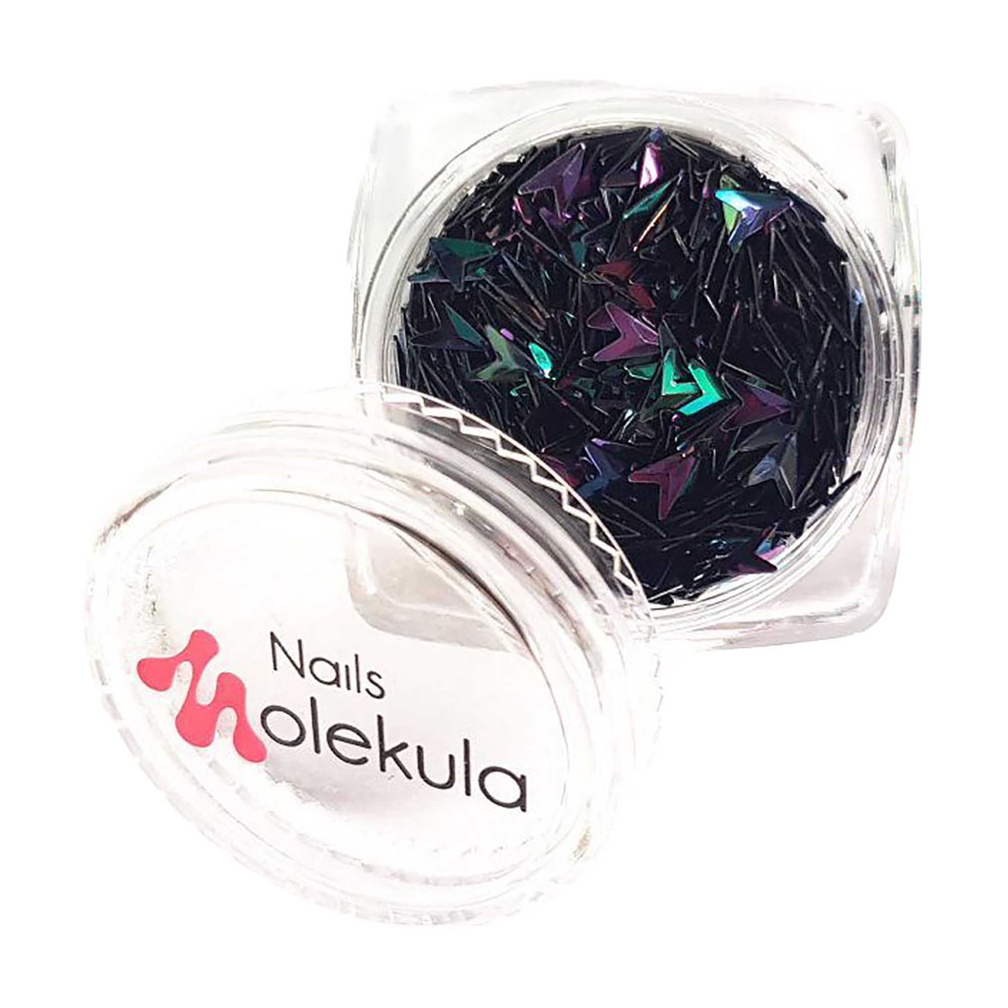 Декор для нігтів Nails Molekula Professional Луска дракона, куточок, фіолетово-зелений голографік, 1.5 г (ML1108)